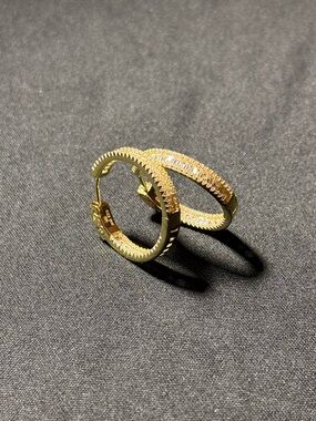 Gold Plated Hoop Earrings - Elegant Women's Jewelry